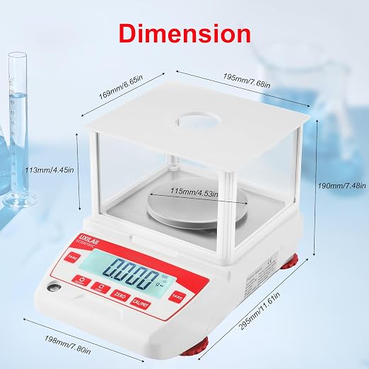 Analytical Balance 200g x 0.001g GN ct Unit Laboratory Scientific Electronic Balance Scale LCD Display with RS232 for Laboratory Schools Chemical LCD Display Windshield