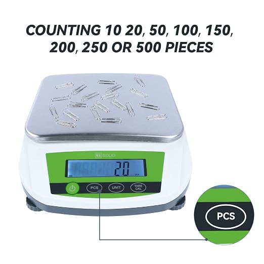 U.S. Solid Precision Balance, 5000g/11lb x 0.01g Digital Lab Scale, 5.6" x 7.6" Rectangular Pan, Piece Counting, 19 Weighing Units, 100-240V AC, Kitchen, Jewelry, Scientific Use