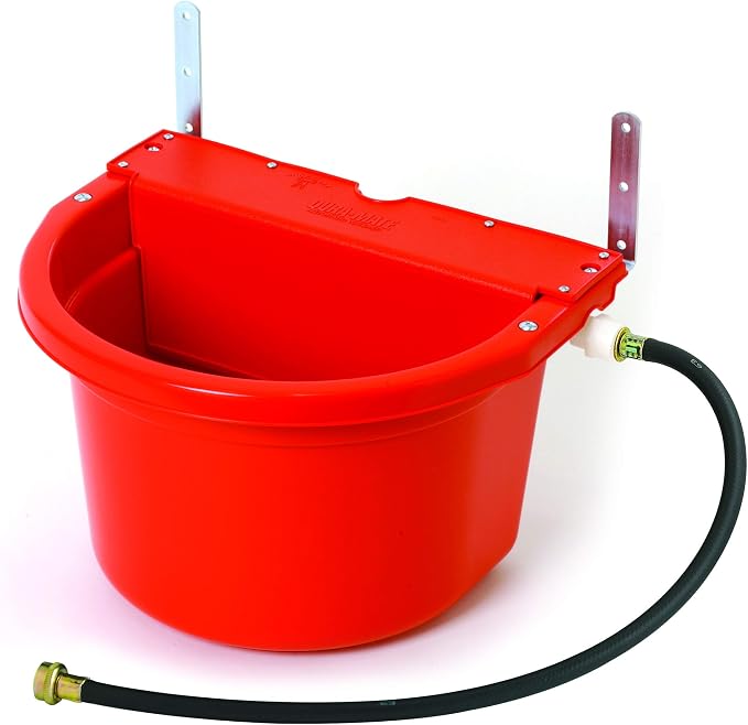 Little Giant® Automatic Animal Waterer | DuraMate Float Controlled Automatic Waterer for Livestock | Heavy Duty and Durable | Made in USA | 4 Gallon (Red, 4 Gallon)