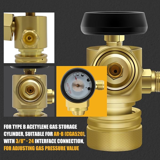 X-3B Air Acetylene Torch Kit Fuel Gas kit Professional Series with B-Type Regulator, A-3 A-11 tip Nozzles and Ah-12 Hose