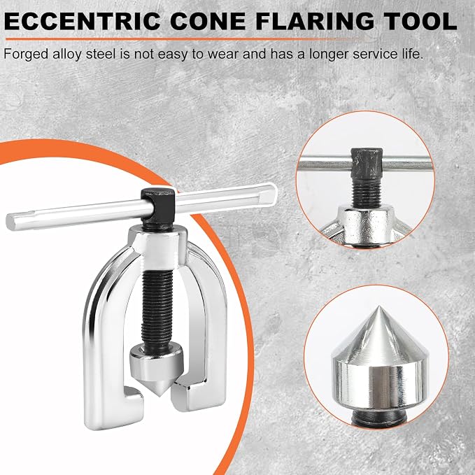 Flaring Tool + Tube Bender - Double & Single Tubing Flaring Tool Repair Kit with Tube Cutter and 5 Adapters + 3 in 1 Pipe Bender Compatible with Copper、 Aluminum、 Brass、 Magnesium and Soft Steel