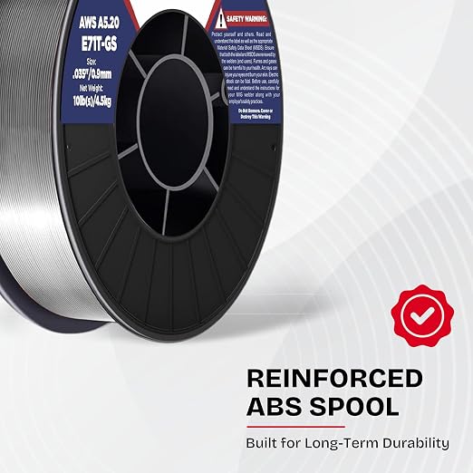 ATLASWELDER Flux Core Welding Wire, E71T-GS .035 Inch 10LB, Gasless Mild Steel MIG Welding Wire with Low Spatter for All Position Welding