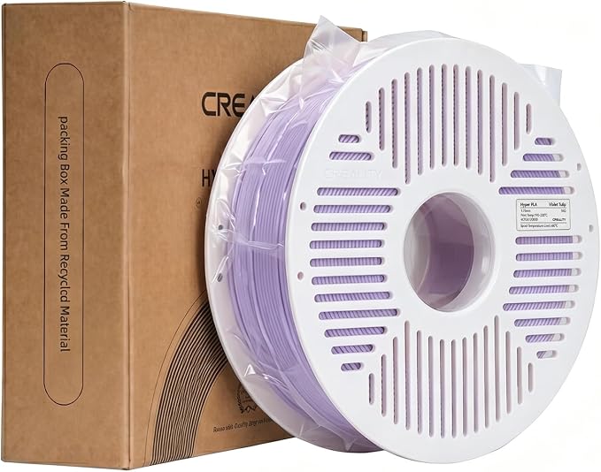 Creality PLA Filament with Reusable Spool 1KG, 1.75mm PLA 3D Printing Filament 2.2lbs High Dimensional Accuracy, Easy Installation Detachable Spool, Fits for Most 3D Printers, Purple Tulip