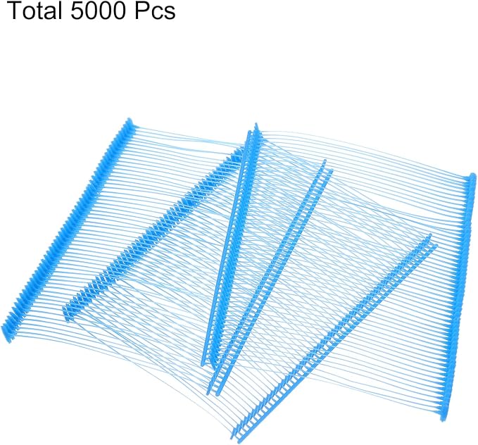 uxcell 5000pcs 3 Inch(75mm) Micro Tagging Gun Fasteners, Tag Pins Clothing Tagging Barbs Attachments Plastic Garment Price Tag Barb for Clothes, Blue