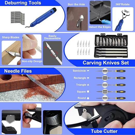 112 PCS 3D Printing Tool Kit, 3D Printer Accessories with Nozzle Cleaning Kit, Deburring Tool, Digital Caliper, Pliers, Wrench Set, Cutting Mat, Tool Bag, for 3D Print Removing, Cleaning, Finishing