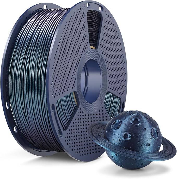 SUNLU Galaxy PLA Filament Bundle 1.75mm, Color-Shifting Pearlescent Glitter PLA 3D Printer Filament, for Most FDM 3D Printers, 1KG Spool. Galaxy Peacock