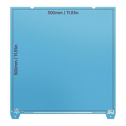 BIQU CryoGrip Pro Frostbite Build Plate for K1 Max, Ender-3 V3 Plus 3D Printers, Cold Panda Build Plate, Room Temperature Printing, Double-Sided Textured Sheet, 310x315mm 1 Piece