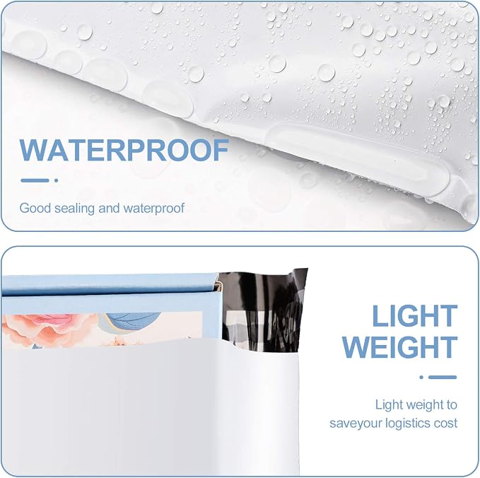 Metronic Poly Mailers 7.5x10.5 100 Pcs | Durable Shipping Bags for Clothing | Plastic Mailers Poly Bags for Small Business | Thick and Tear-proof Mailing Envelope Bags