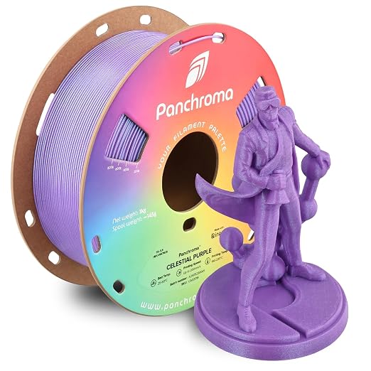 Polymaker Panchroma Celestial PLA Filament 1.75mm for 3D Printer, Purple | Neatly Wound Glitter PLA for Easy Print & Smooth Feeding, Compatible with Bambu Lab & Most 3D Printers