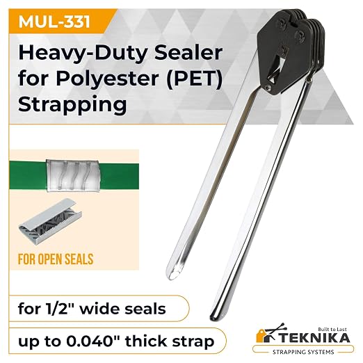IDL Packaging Teknika MUL-331 Heavy Duty Sealer for PET Strapping, 1/2" Strap Width