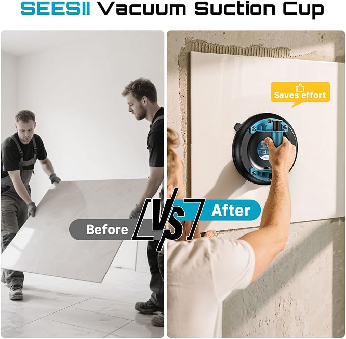 SEESII Backpack Sprayer Battery Powered with SEESII Suction Cups for Glass Lifting