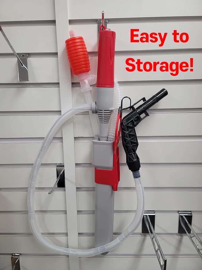 [LITE DELIGHT] Portable Water & Fuel Transfer Pump Set, Powerful D Battery Operated Pump With Auto Stop, Automatic Pump With Storage Case, Manual Siphon, 39.5" Extra Long Hose Fits All Size Cans