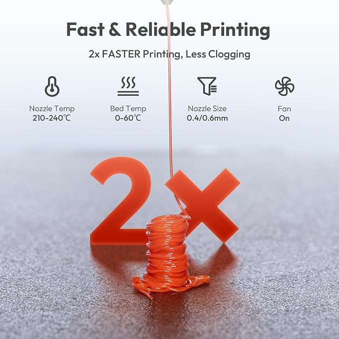 Amolen Rebound PEBA 90A Flexible Filament, 1.75mm 3D Printer Filament, 78% Energy Return & 20% Lighter, High-Speed Printing Lightweight for Sports & Robotics, Drones & Functional Prototypes, Brown 1kg