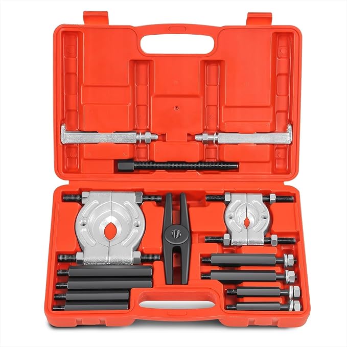 DNA Motoring 14 PCS Bearing Puller Set, 5 Ton Capacity Bearing Separator with 2" and 3" Jaws, Pinion Bearing Puller and Wheel Bearing Removal Tool, TOOLS-00453