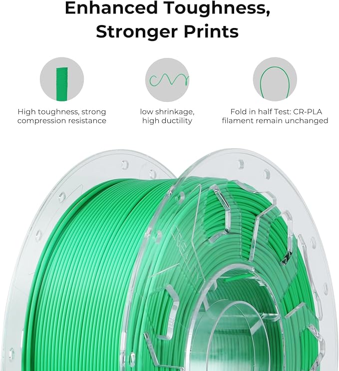 Creality PLA Filament 1.75mm Fluorescent Orange, 3D Printer Filament 1kg (2.2lbs) Spool, High Toughness & Warp-Free, Dimensional Precision ±0.03mm, Printing Filament for All FDM 3D Printers