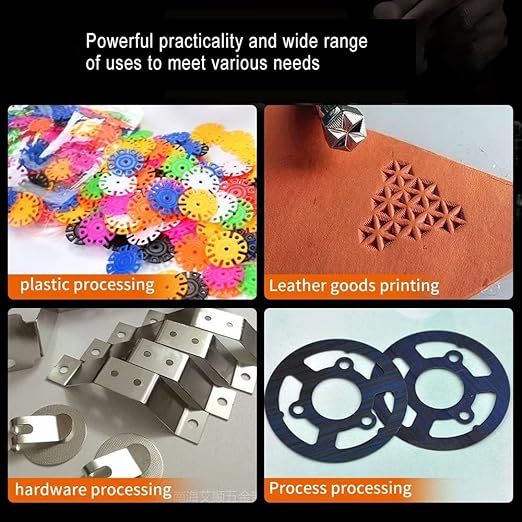 Leather Hole Puncher Industrial Hole Puncher Arbor Press Leathercraft Punching Tools for DIY Leather Craft Punching Holes withPP Plate，1.5-13mm Clamping Chuck，Free Accessorie