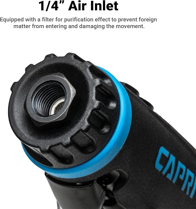 Capri Tools 1/4 in. 1 HP Air Straight Die Grinder, 12 in. Extra Long Neck