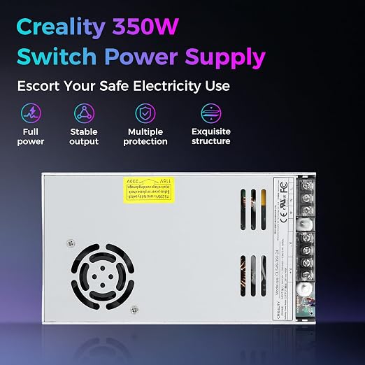 Creality Official Ender 3 V3 SE/KE 350W Power Supply, Original 3D Printer Switch Power Supply for Creality K1/K1C/K1 SE/K2 SE/Ender 3 V3/Ender 3 S1/S1 Pro/S1 Plus/Ender 3 V2/Ender 3 Neo/CR 10 SE