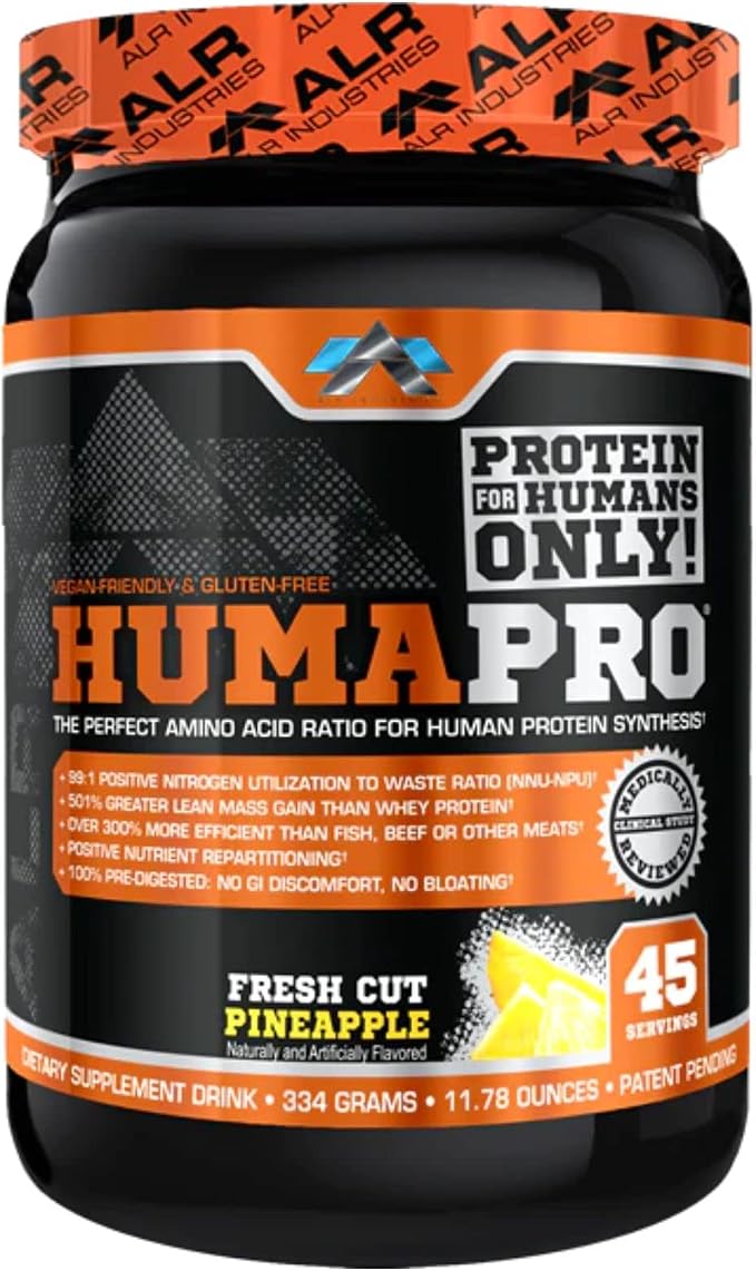 ALR Industries HumaPro Essential Amino Acid Formula | EAA Protein Supplement | Supports Muscle Recovery & Performance | Vegan, Gluten Free | | 45 Servings (Fresh Cut Pineapple)