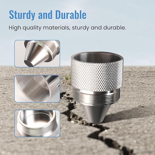 1.375''X24 Cone Shaped Parts Stainless Steel Aluminium Replacemet Sealed End (Silvery, 1.375''X24)