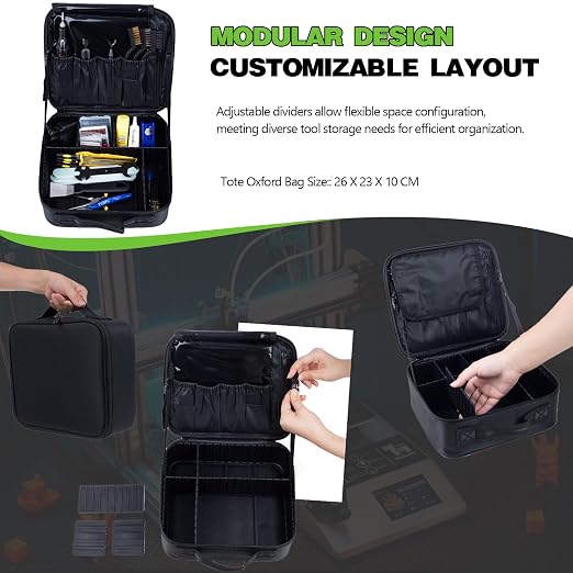 3D Printing Tool Kit with Storage Bag – 3D Printer Tools Features a deburring Tool,Surface Smoothing,and Scraper for Model cleanup,Wire Cutter,and Precise Drilling.
