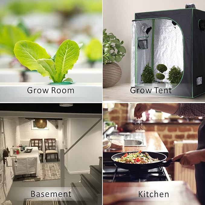 Toolazy 6 Inch Inline Duct Fan, 405 CFM Quiet EC Motor Ventilation Fan with 10-Speed PWM Controller, Low Noise 31dB Mixed-Flow Exhaust Fan for Grow Tent Hydroponics HVAC Cooling Bathroom