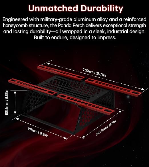 BIQU Panda Perch AMS Stand Riser for Bambu-Lab P1S P1P X1C X1E 3D Printers, AMS Storage Holder to Hold 2 AMS/AMS 2 Pro, Space Saving AMS Stack, Expandable Honeycomb Side Design