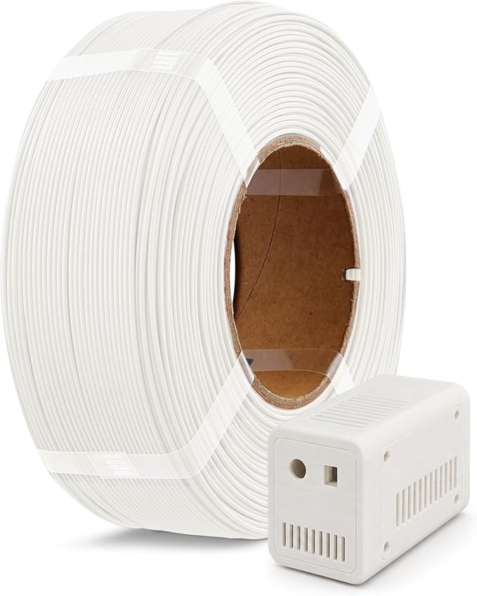 OVERTURE High Speed Refill PLA+ 3D Printer Filament 1.75mm, Upgraded Rapid PLA 2.0 with Enhanced Toughness & Stability, 1kg (2.2lb) Refilament for Bambu Lab (White)
