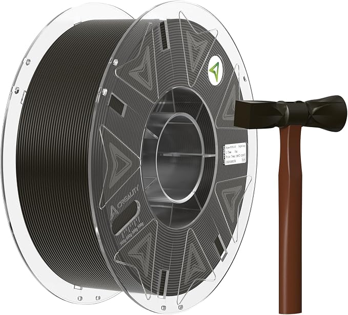 Creality Official PETG Carbon Fiber Filament 1.75mm, PETG-CF 3D Printer Filament, 300mm/s High Speed Hyper PETG-CF, Excellent Mechanical Properties, Fits for All 3D Printers, 1 KG 1 Spool Gray