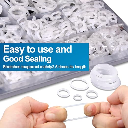 ZDBB 1540 Pcs O Rings Assortment Kit and 1228 PCS Clear Food Grade Silicone O-Ring Kit for Automotive Faucet Pressure Washer Plumbing，Sealing Faucets and Plumbing with Hook and Pick