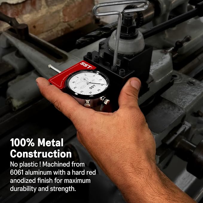 SST - Lathe Tool Post Indicator - High-Level Precision & Accuracy - Durable Construction - 5-Year Warranty Guaranteed