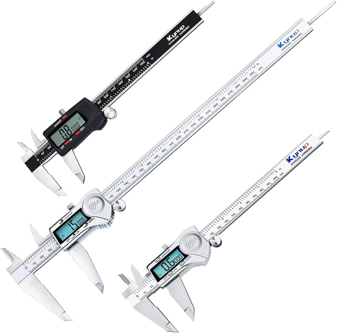 Kynup 0-12 Inch Digital Caliper Calipers Measuring Tool with IP54 Waterproof Protection, Stainless Steel Design (150/300mm)