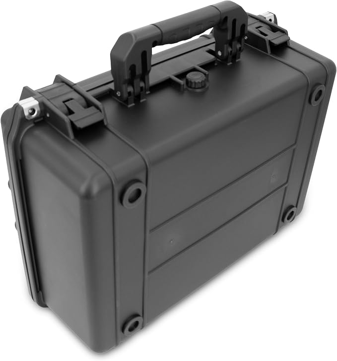 CASEMATIX 18" Waterproof Hard Case with Customizable Foam for Portable Electronics, Tools and Accessories - Hard Shell Plastic Case with Pre-Diced Travel Case Foam Interior