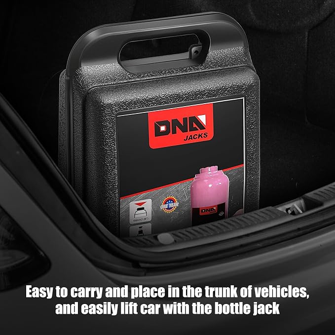 DNA Motoring 3 tons / 6000 lbs Lifting Automotive Welded Hydraulic Bottle Jack for Repair Vehicle, Pickup, Truck, w/Manual Handle, Pink,TOOLS-00349-PK
