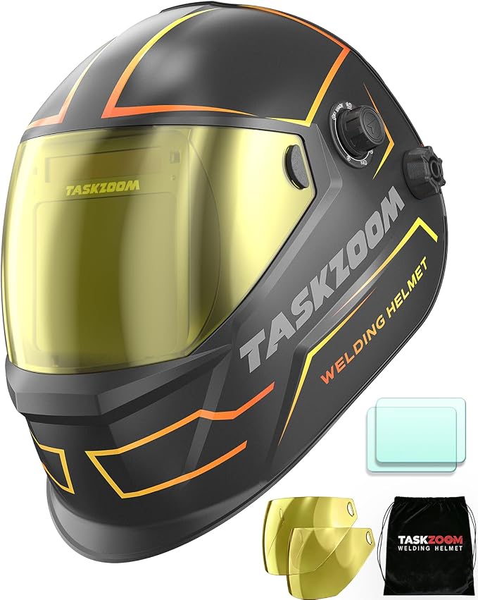 Auto Darkening Welding Helmet True Color 1/1/1/1,Large View 3.94"x3.23",Welding Hood with 4 Arc Sensors,Blue Light + UV/IR Blocking,Wide Shade 4/5-9/9-13 for TIG MIG ARC Welding,Cut and Grind