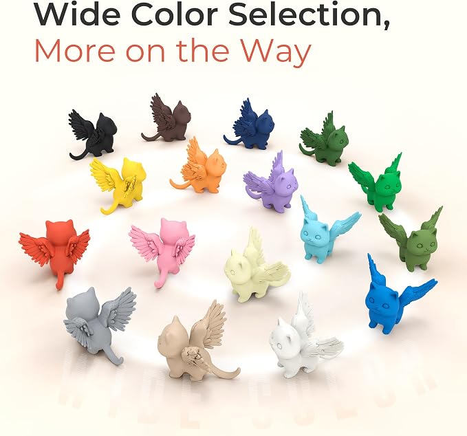 Creality Matte PLA Plus Filament 1.75mm, Low Warping, Minimal Layer Lines, Dimensional Accuracy +/- 0.02mm, 4kg (8.8lb) 3D Printer PLA+ Filament Bundle, Matte Navy Blue+Grass Green+Red+Orange
