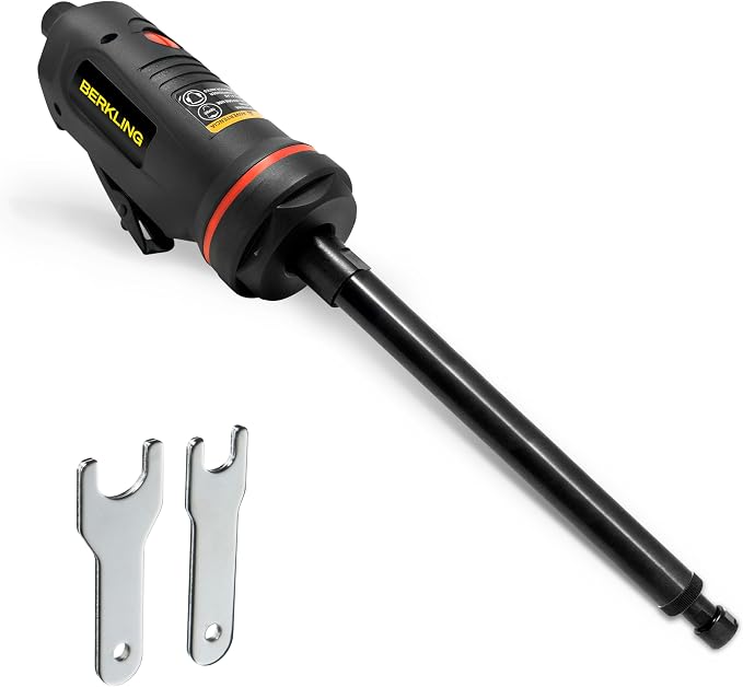 BT 6321-12 | 12" Extra Long Extension 1/4“ Straight Air Die Grinder, Professional Grade Heavy Duty Variable High Speed (Straight, 12" Extension)