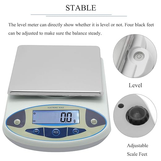 CGOLDENWALL Lab Scale 15kgx0.1g Digital Precision Scale Electronic Balance Laboratory Weighing Industrial Scale Kitchen Counting Scale Scientific Scale Calibrated 110V (15kg, 0.1g)