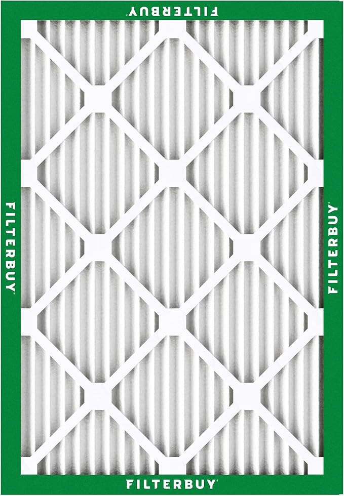 Filterbuy 19x20x1 Air Filter MERV 8 Essential Dust & Allergy Defense (6-Pack), Electrostatic Pleated HVAC AC Furnace Filters Replacement, Made in USA (Actual Size: 19.00 x 20.00 x 0.75)