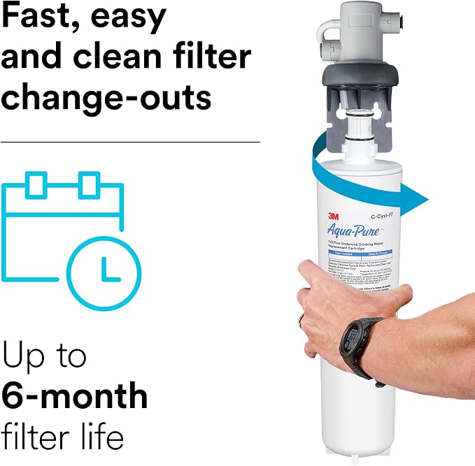 3M Aqua-Pure Under Sink Full Flow Replacement Cartridge AP Easy C-Cyst-FF, for use with AP Easy Cyst-FF System