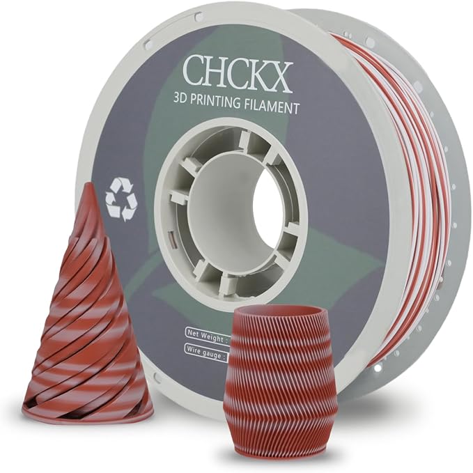 PLA 3D Printer Filament, Dimensional Accuracy +/- 0.02 mm, 1 kg Spool(2.2lbs), 1.75 mm, Flipping Ore Red