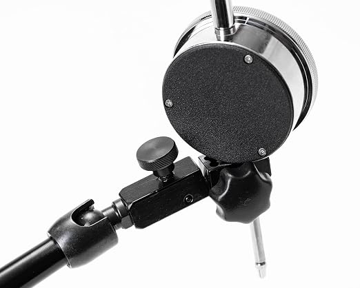 PEC Tools 176lb/80kg Magnetic Base with Premium Steel Universal Arm and Mechanical Lock for Dial Indicators, Fits 6mm, 3/8", and Dovetail, Premium Precision Measuring Tool Stand