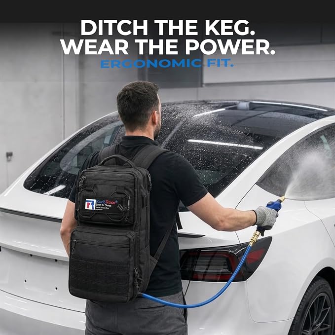 Backpack Sprayer System for Automotive Vinyl Wrap Window Tint PPF Installation,Battery Powered High Pressure Water Sprayer for Car Detailing Film Application, Portable 3L Electric Spray Backpack