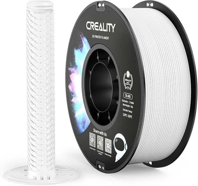 Creality ABS Filament 1.75mm, 3D Printer Filament, No-Tangling, Strong Bonding and Overhang Performance Dimensional Accuracy +/-0.02mm, 2.2lbs/Spool