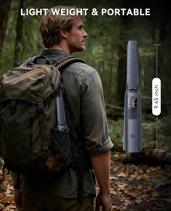 SUNPOW Metal Detector Pinpointer Rechargeable with LCD Screen – Adjustable Sensitivity, 4 Modes, IP68 Waterproof Handheld Metal Detector Wand for Adults & Kids – GD01
