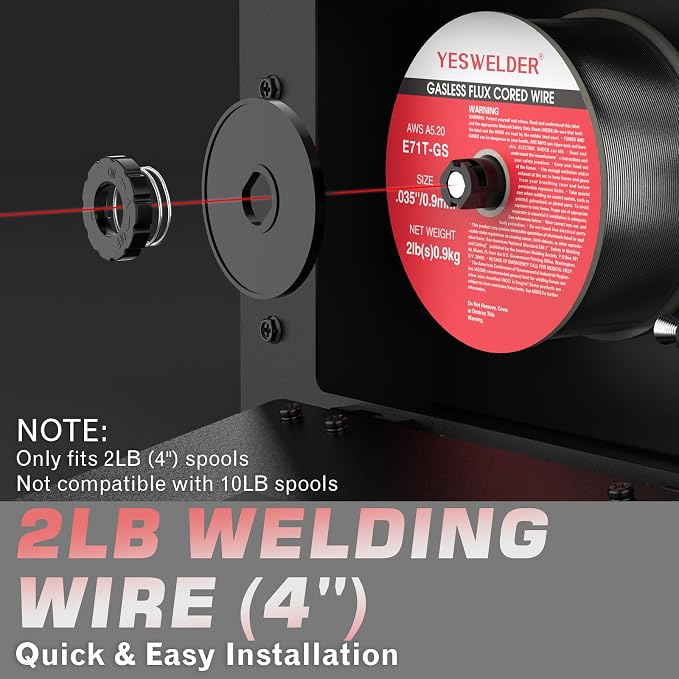 YESWELDER 140A MIG Welder with Lift TIG Torch, 110V Flux Core/Stick/Lift TIG