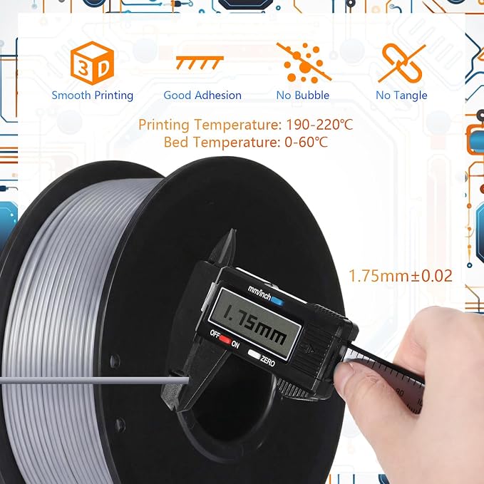 Pangda 3D Printer Filament Pla Bundle 1.75mm Multicolor, ±0.02mm Dimensional Accuracy, 3D Printing Filament for DIY Projects, Holiday Crafts(1.5 kg,Classic Color)