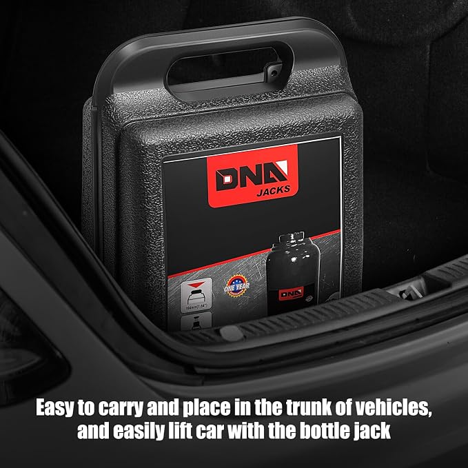 DNA Motoring 3 tons / 6000 lbs Lifting Automotive Welded Hydraulic Bottle Jack for Repair Vehicle, Pickup, Truck, w/Manual Handle, BLACKTOOLS-00351