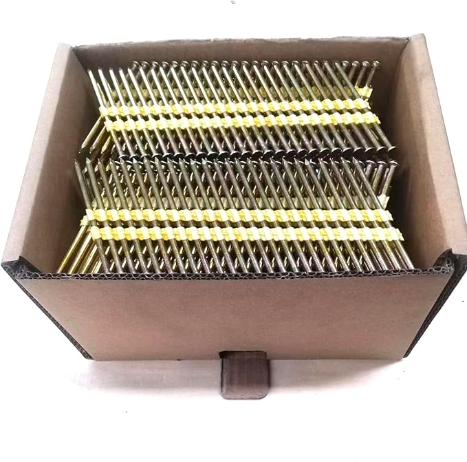 2-3/8 Inch Framing Nails, 21 Degree EG Smooth Shank Plastic Collated Nails for Framing Nailer, 2-3/8 x .131, (2000 per Box)