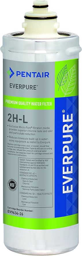Everpure 2H-L Aquverse A100 Pentair H-54/S-54 Water Cooler Filter Cartridge Replacement